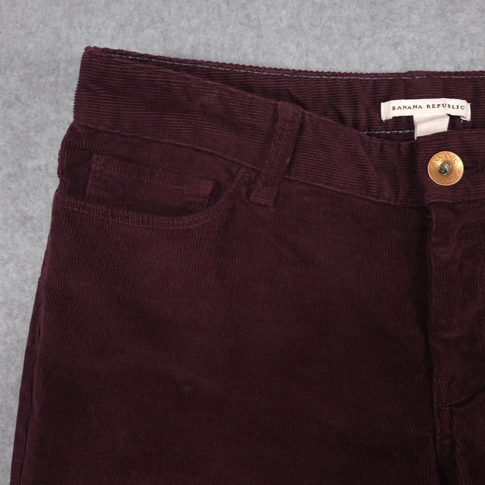 Banana Republic Womens Size 29 / 8 Burgundy Corduroy Pants Academia Preppy